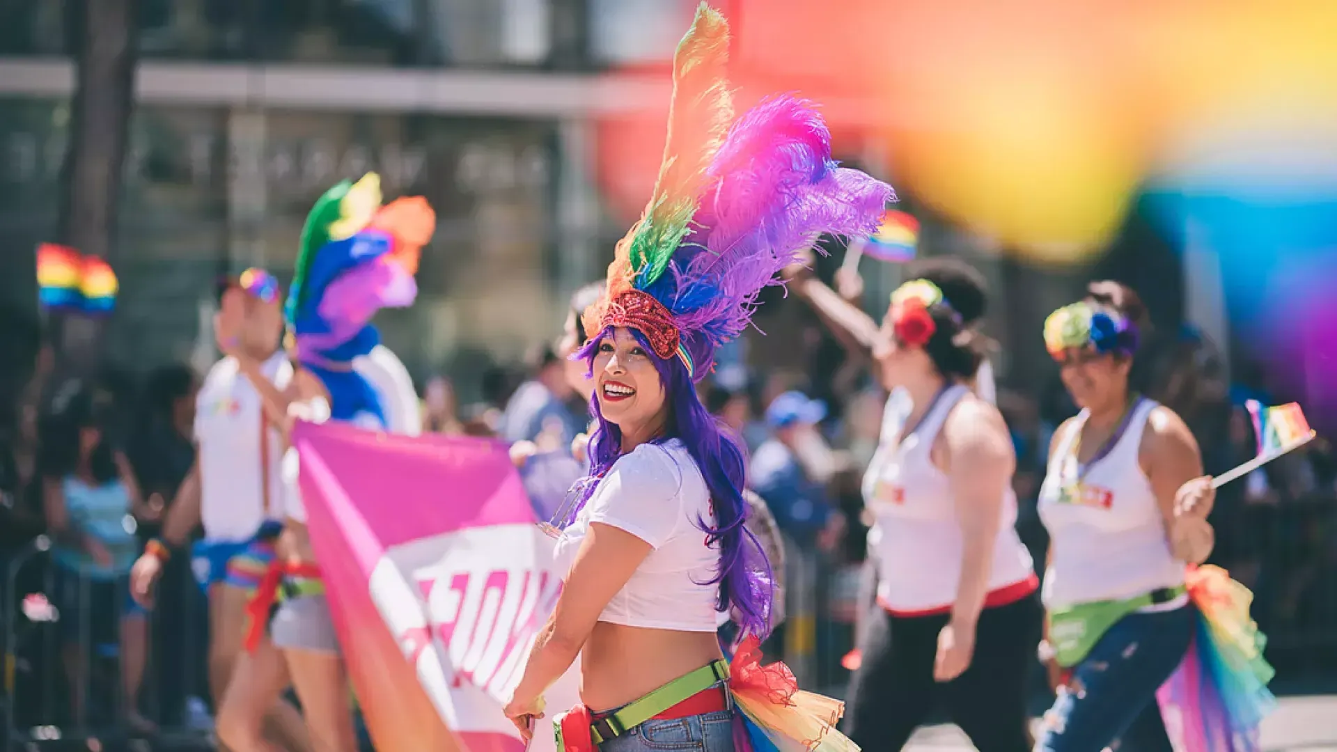 Donna al Pride di San Francisco